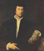 TIZIANO Vecellio, Man with Gloves at